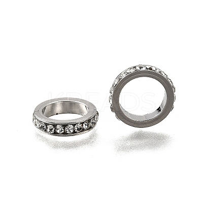 Brass Rhinestone Spacer Beads RB-H252-01P-1