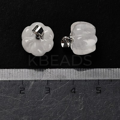 Natural Quartz Crystal Pumpkin Charms G-K338-27P-05-1
