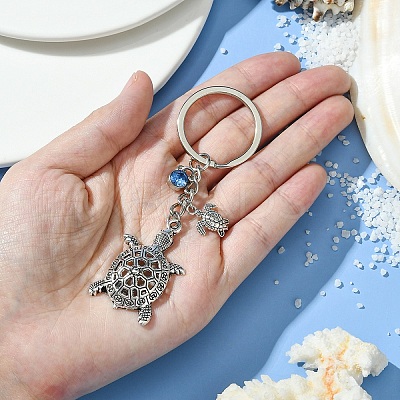 Alloy Rhinestone Keychain KEYC-YW00072-1