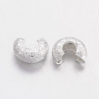 Brass Crimp Beads Covers KK-G015-S-NF-1