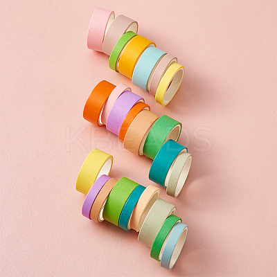 12 Colors DIY Scrapbook Decorative Adhesive Tapes DIY-TA0002-40-1