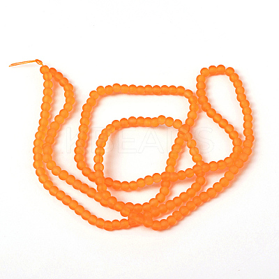 Baking Paint Transparent Glass Bead Strands X-GLAA-S031-4mm-33-1