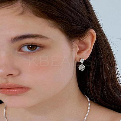 4Pcs Brass Micro Pave Cubic Zirconia Charms KK-LP0004-09P-1
