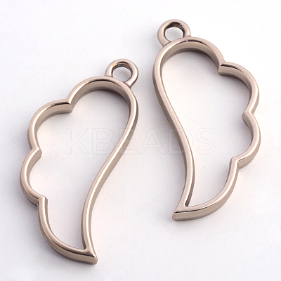Matte Style Rack Plating Alloy Wing Open Back Bezel Pendants LS-PALLOY-S047-27A-FF-1