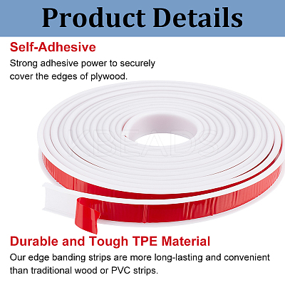 TPE Self-Adhesive Flexible Molding Trim DIY-WH0578-82B-01-1