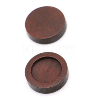 Natural Wood Cabochon Settings WOOD-WH0115-37A-F-1