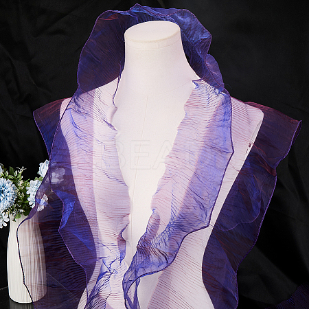10 Yards Lucency Polyester Pleated Lace Trim OCOR-GF0004-74I-1