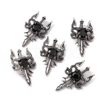 Natural Obsidian Pendants G-H281-03E-1