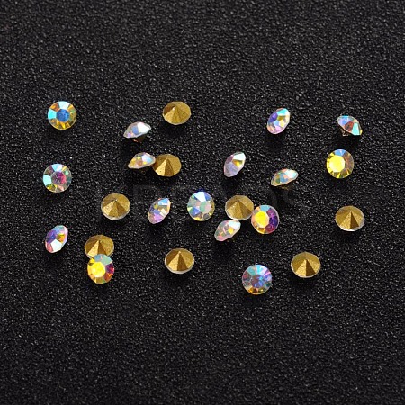 Glass Pointed Back Rhinestone CR4mm11Y-1-1
