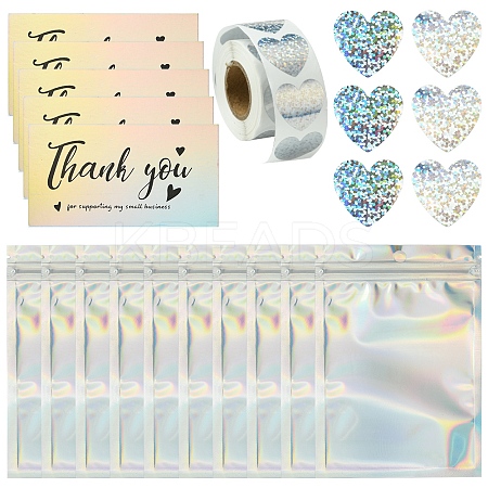 Thanksgiving Day Theme Rectangle Zip Top Plastic Glitter Holographic Bags OPP-FS0001-16A-1