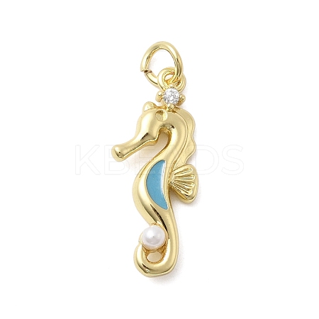 Brass Micro Pave Cubic Zirconia Pendants KK-A278-04G-02-1