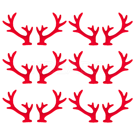 36Pcs 2 Styles Velvet and Plastic Antler Snowman Hand Branch FIND-GF0007-09A-1