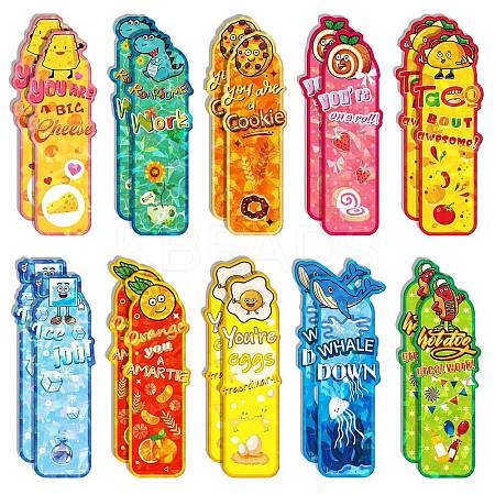 20 Sheets Laser Cute Paper Bookmark AJEW-Q148-04-1