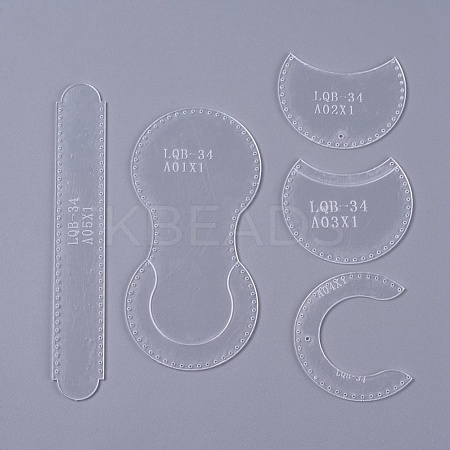 Change Purse Acrylic Template TOOL-WH0080-13-1