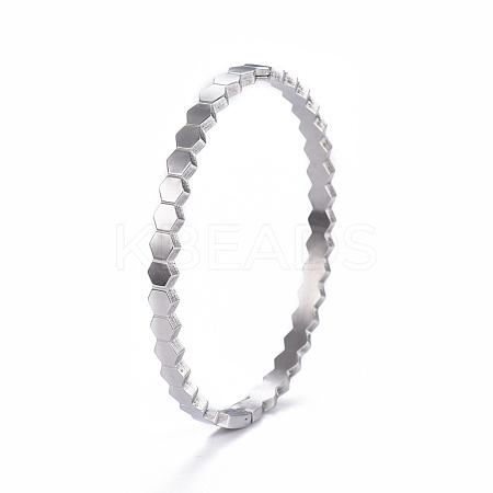 Tarnish Resistant 304 Stainless Steel Cuff Bangles BJEW-I277-03P-1