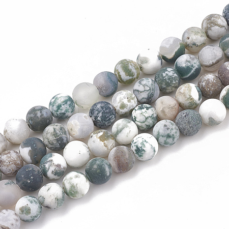 Natural Tree Agate Beads Strands LS-G-T106-038-1