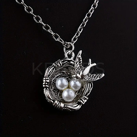 Alloy & Imitation Pearl Pendant Necklaces FS-WG171EF-01-1