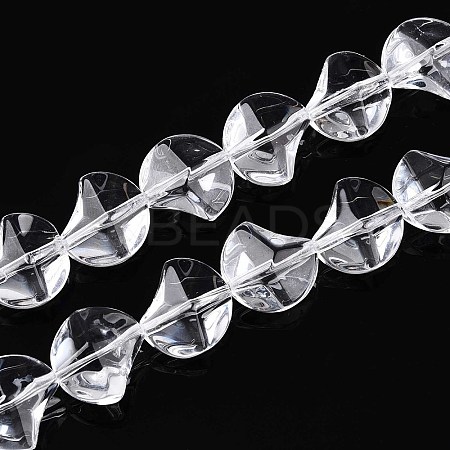 Baking Paint Transparent Glass Beads Strands DGLA-N017-03J-1