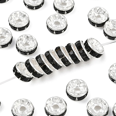 Brass Grade A Rhinestone Spacer Beads RB-A014-Z8mm-02S-1