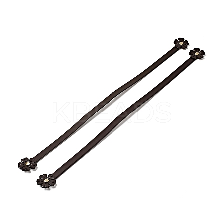 Flower End Cowhide Leather Sew On Bag Handles FIND-D027-17A-03-1