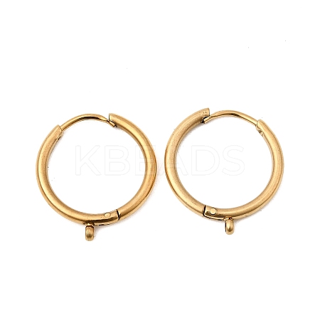 304 Stainless Steel Huggie Hoop Earring Findings STAS-C161-03G-1