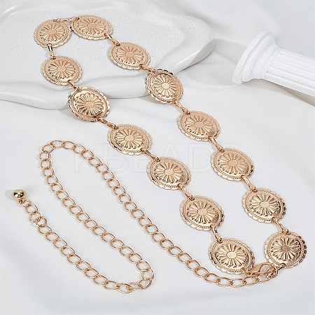 1Pc Alloy Oval Link Chain Belts AJEW-LP0007-43G-1