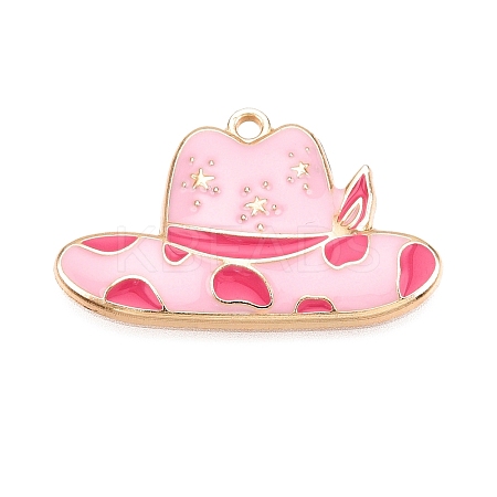 Rack Plating Alloy Enamel Pendants ENAM-N056-381KCG-01-1