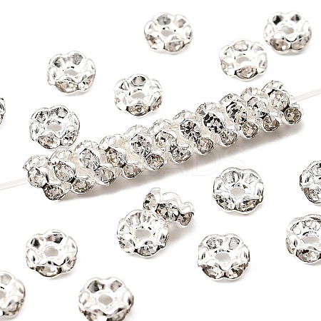 Brass Grade B Rhinestone Spacer Beads RSB032-B01-1