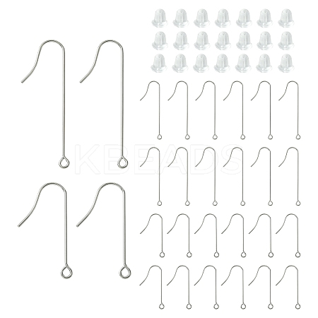 100Pcs 3 Styles 316 Surgical Stainless Steel Earring Hooks FIND-YW0005-50-1
