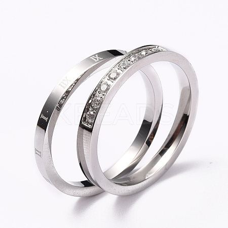 304 Stainless Steel Finger Rings Sets RJEW-F110-09P-1