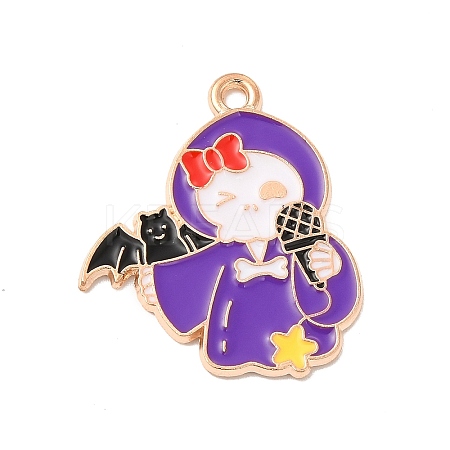 Halloween Theme Alloy Enamel Pendants ENAM-I053-A02-1