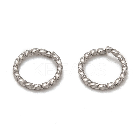 Non-Tarnish 304 Stainless Steel Twisted Open Jump Rings LS-STAS-H129-04P-1