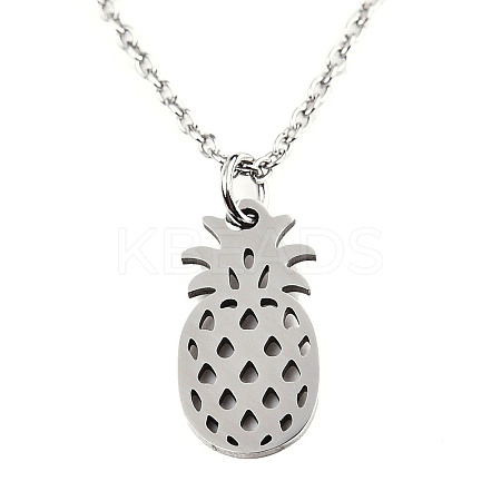 Non-Tarnish 201 Stainless Steel Pendant Necklaces LS-NJEW-T009-JN137-40-1-1