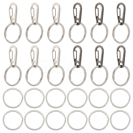 20Pcs 2 Colors Zinc Alloy Rock Climbing Carabiners KEYC-AR0001-02-1