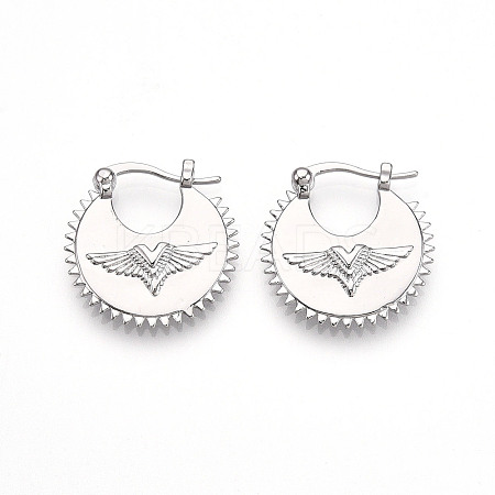 Brass Clip-on Earring for Women KK-T074-59P-1