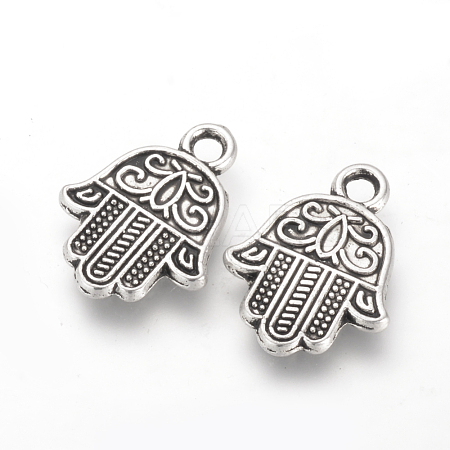 Tibetan Style Alloy Pendants TIBE-Q070-53AS-RS-1