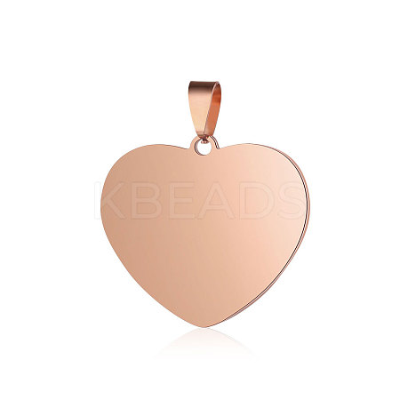 Ion Plating(IP) 304 Stainless Steel Stamping Blank Tag Pendants STAS-I311-04A-RG-1