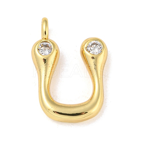 Rack Plating Brass Micro Pave Cubic Zirconia Pendants KK-A200-24G-U-1
