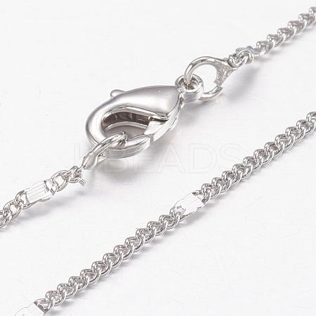 Brass Chain Necklaces MAK-L009-11P-1