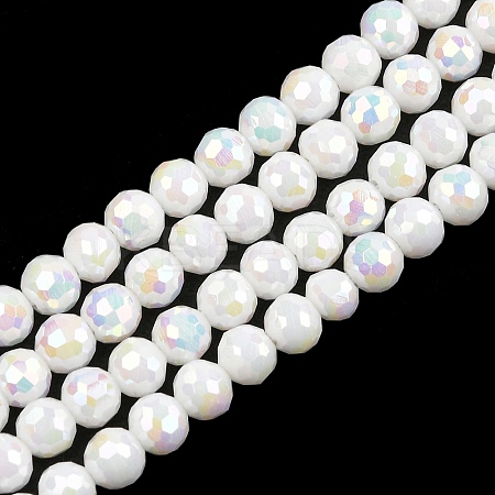 Electroplate Glass Beads Strands EGLA-B013-01A-AB07-1