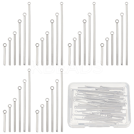 60Pcs 6 Style Stainless Steel Pendants STAS-SC0003-95-1