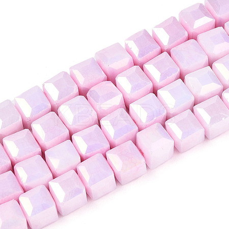 Anti-Tarnish Electroplate Glass Beads Strands GLAA-T025-6mm-10H-1