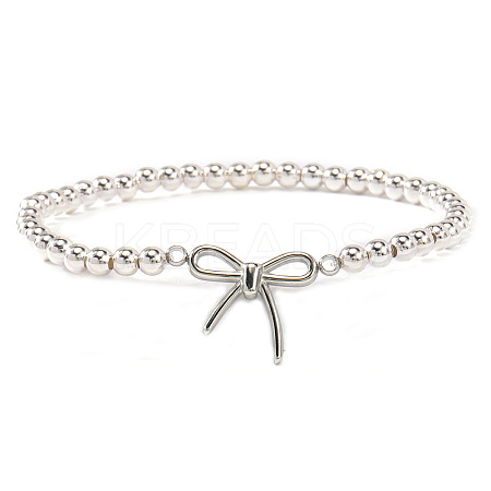 Bowknot 304 Stainless Steel Link Bracelets ZF9724-3-1