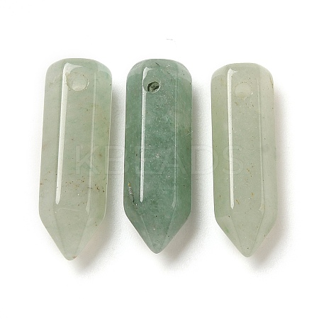 Natural Green Aventurine Pointed Pendants G-C158-05L-1