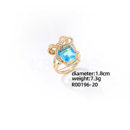 Elegant Brass Bowknot Finger Rings for Women DK0031-1-1