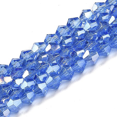 Transparent Electroplate Glass Beads Strands LS-GLAA-F029-3mm-A07-1