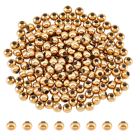 Hollow Round PVD Vacuum Plating 304 Stainless Steel Beads STAS-NB0001-66-1