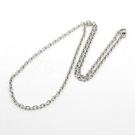 Tarnish Resistant 304 Stainless Steel Necklaces LS-NJEW-F027-40-3.5mm-1