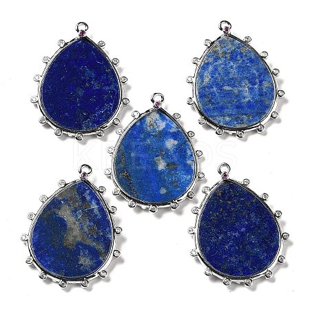 Natural Lapis Lazuli Pendants G-D072-01P-10-1