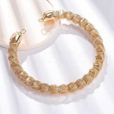 14mm Twist Iron Chain Necklaces NJEW-G163-02KCG-1
